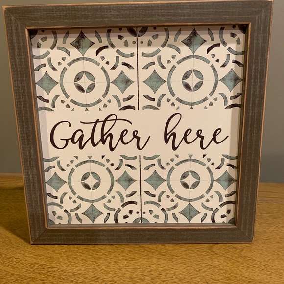 Gather Here” Framed Decor - Picture 1 of 4
